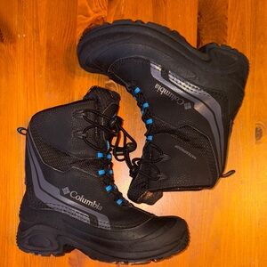 Columbia Kids' Black and Blue Snow Boots